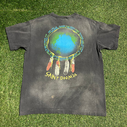 Saint West Black "Holy Ghost" Tee Size Small USED x14183