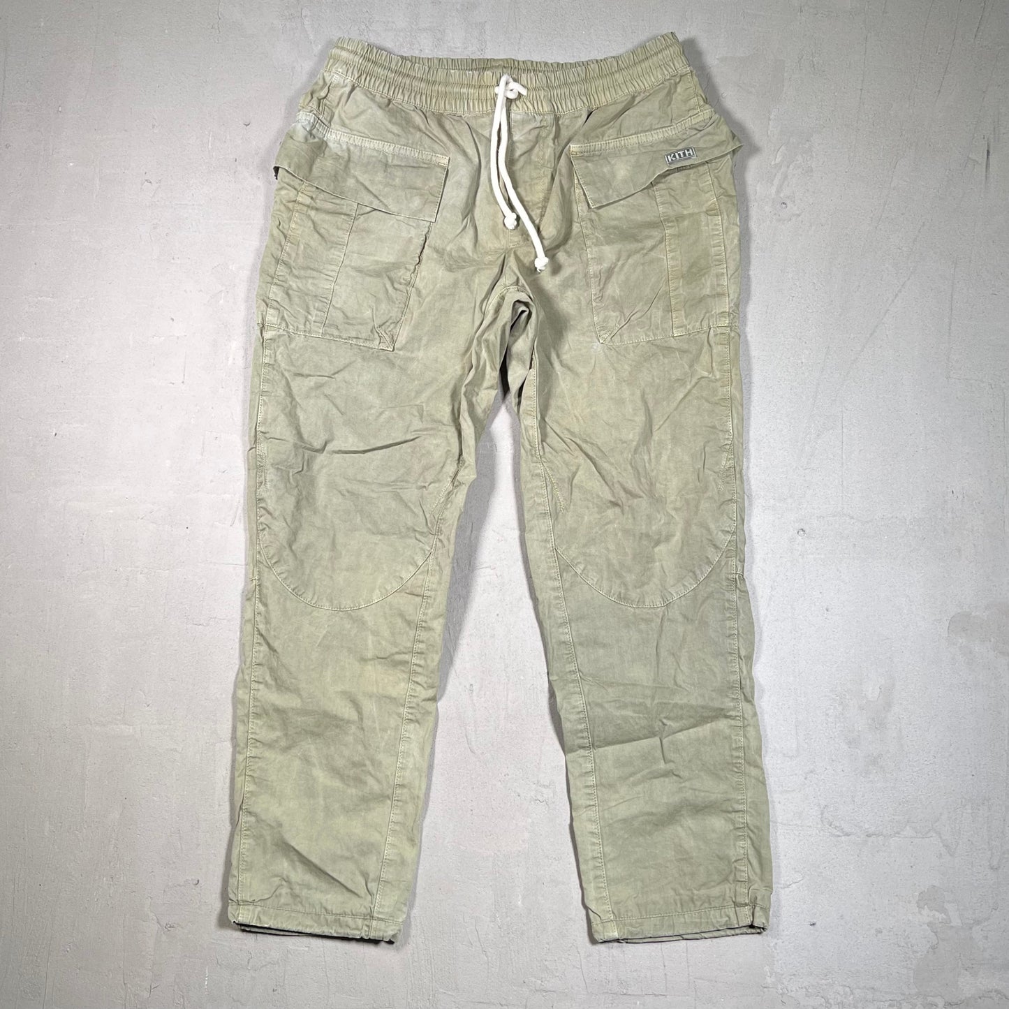 Kith Lightweight Green Cargo Pants Size Medium USED x17522
