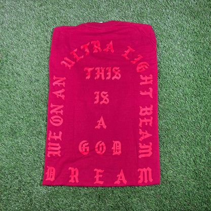 Kanye West I Feel Like Pablo Red Longsleeve Size Large USED x15880