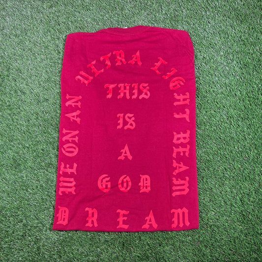 Kanye West I Feel Like Pablo Red Longsleeve Size Large USED x15880