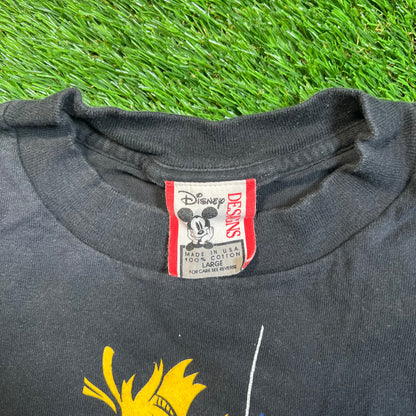 1990s Disney The Twilight Zone Tower of Terror Black Tee Size Large USED v18805