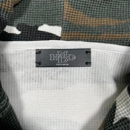 HMDD Camo Thermal Full Zip Up Hoodie Size Large USED x18681