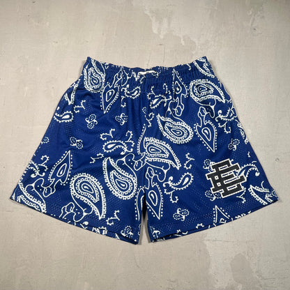 Eric Emanuel Paisley Print Blue Shorts Size Small USED x17190