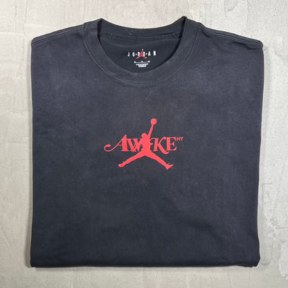 Jordan Awake NY Washed Black Logo Tee Sizen XL NEW x18850