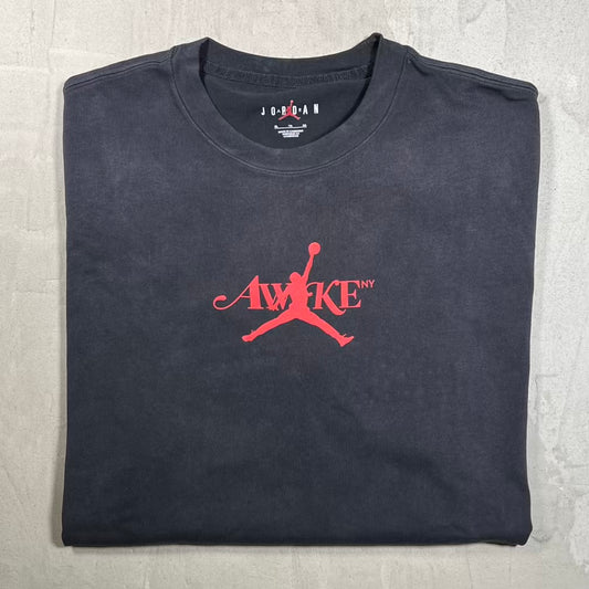 Jordan Awake NY Washed Black Logo Tee Sizen XL NEW x18850