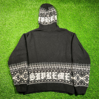Supreme Black Beaded Zip Up Hoodie (2025) Size Small USED x16728