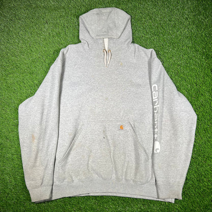 Carhartt Basic Grey Pull Over Hoodie Size XXL USED v16910