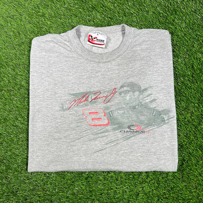 Y2K Nascar Martin Truex Jr Racing Grey Tee Size XL USED v17353