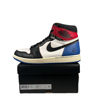 Jordan 1 High Fragment Union Varsity Red Sport Royal (2025) Size 10.5 USED s23689