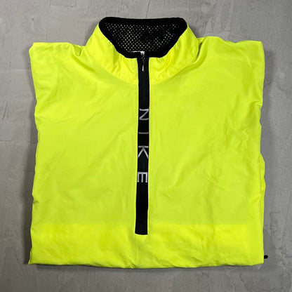 1990s Nike Neon Yellow Light Zip Up Windbreaker Size Medium USED v20346