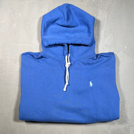 Polo Ralph Lauren Blue Hoodie Size Large USED v19150
