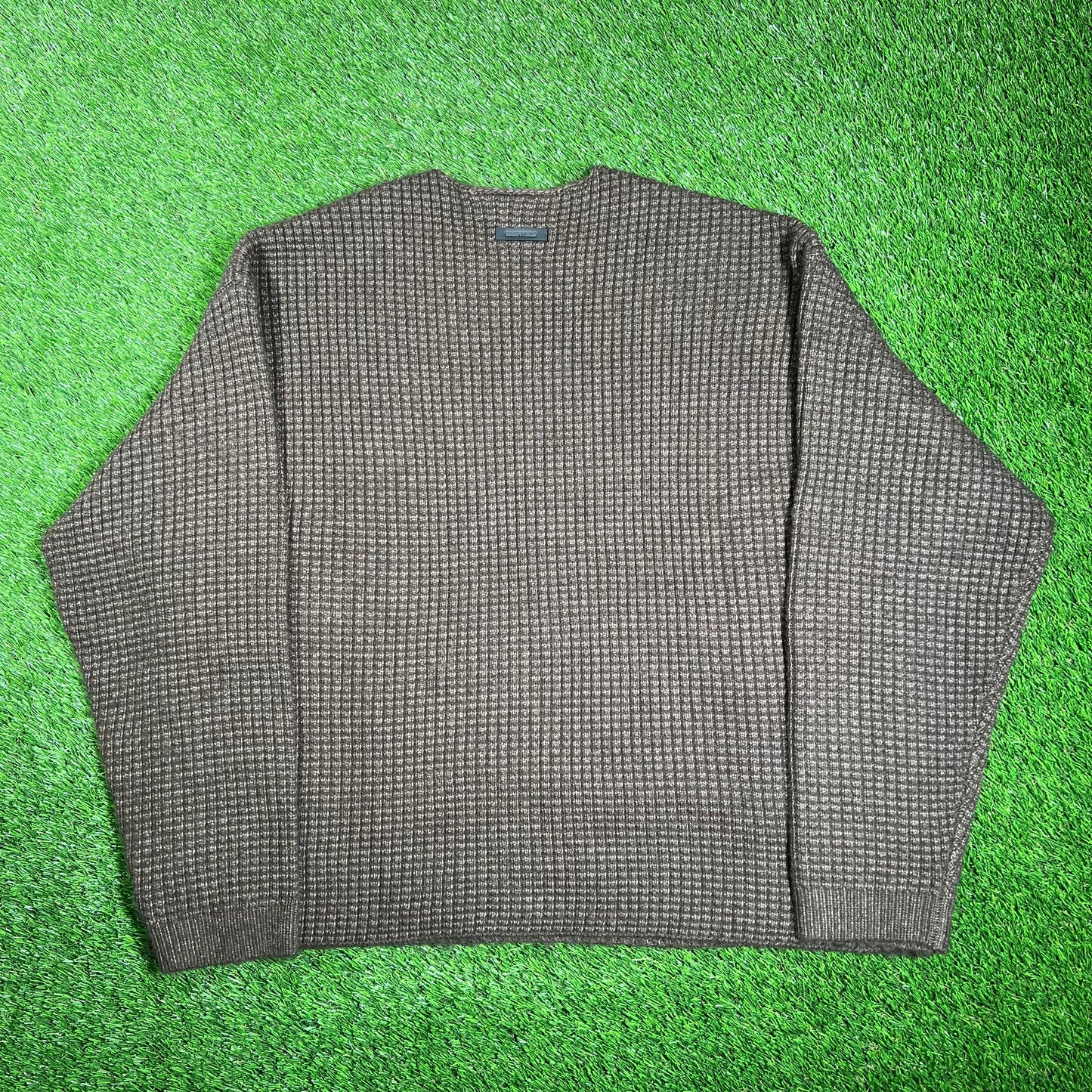 Essentials FOG Fear of God Brown Knit Sweater Size Small NEW x15953