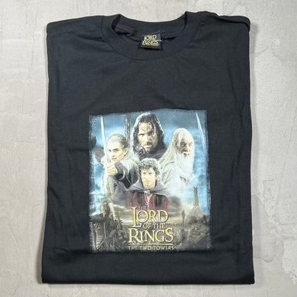 2002 Lord of The Rings The Two Towers Promo Black Tee Size XXL NEW v20214