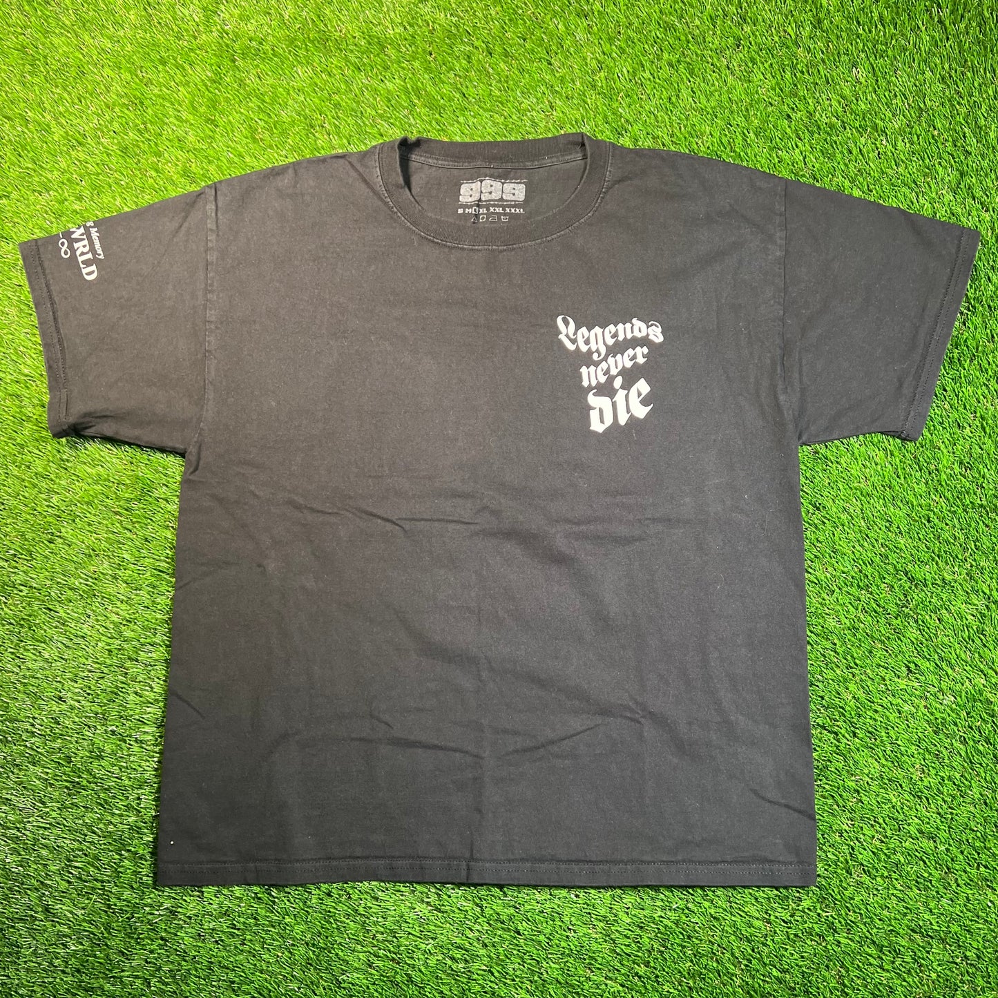 Juice Wrld Legends Never Die RIP Black Tee Size Large USED x16963