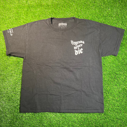 Juice Wrld Legends Never Die RIP Black Tee Size Large USED x16963