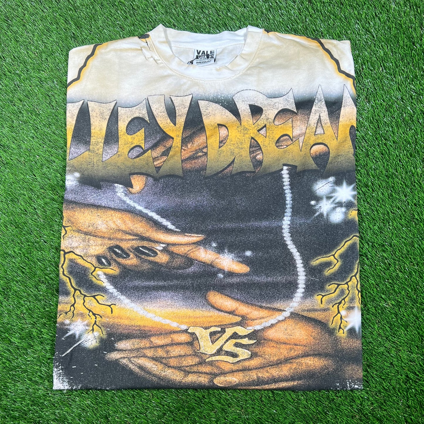 Vale Hands of God AOP White Tee Size Medium NEW x15883