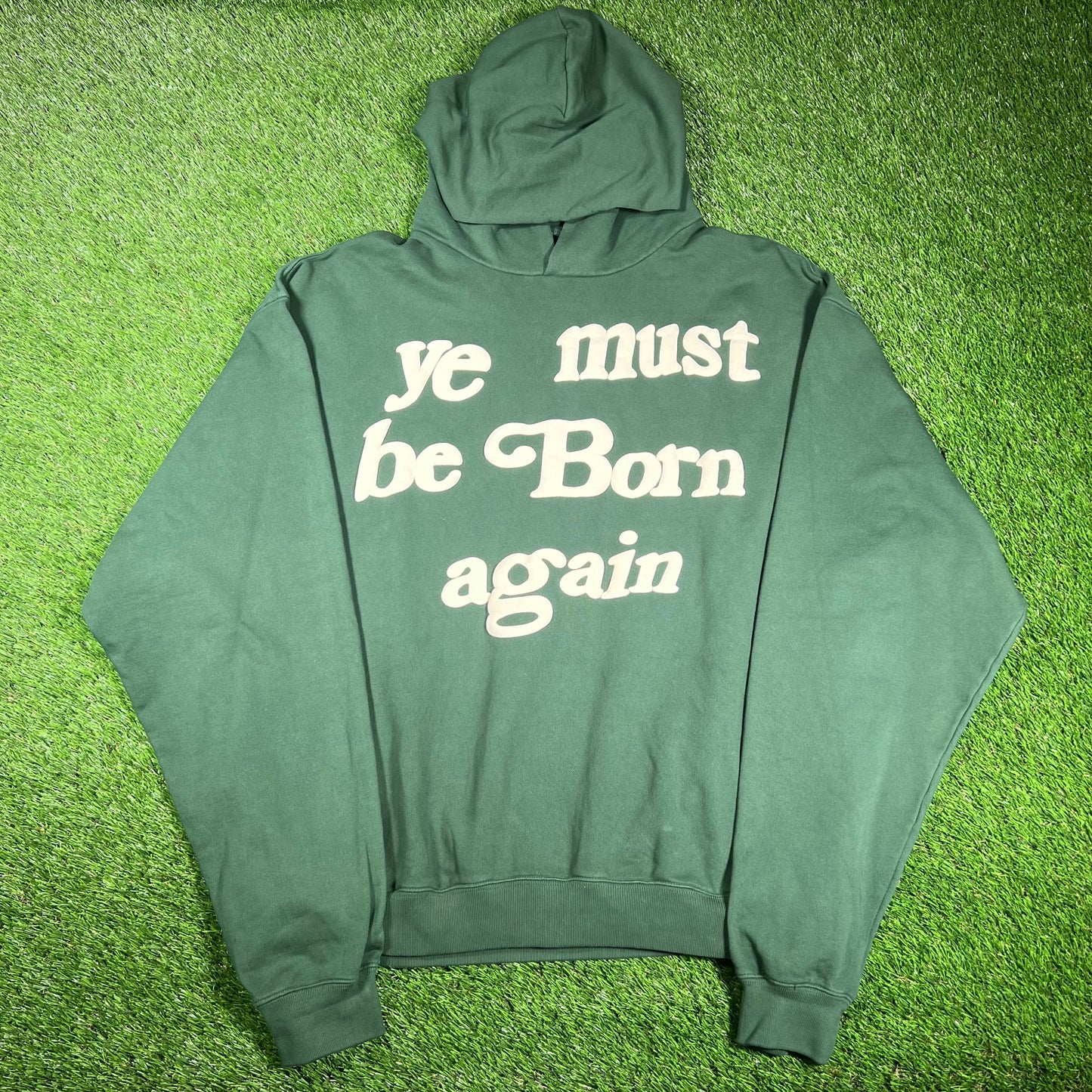 CPFM Ye Must Be Born Again Green Hoodie Size Medium USED x15175