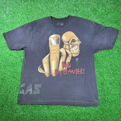 Travis Scott WWE Black "No Bystanders" Stone Cold Steve Austin Tee (2025) Size XL USED x15853