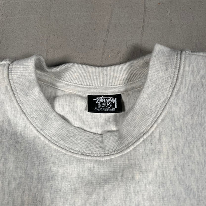 Stussy 8 Ball Grey Crewneck Size Medium USED x17029