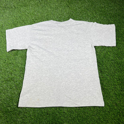 1990s Winnie The Pooh Stitched Grey Tee Size Medium USED v16582