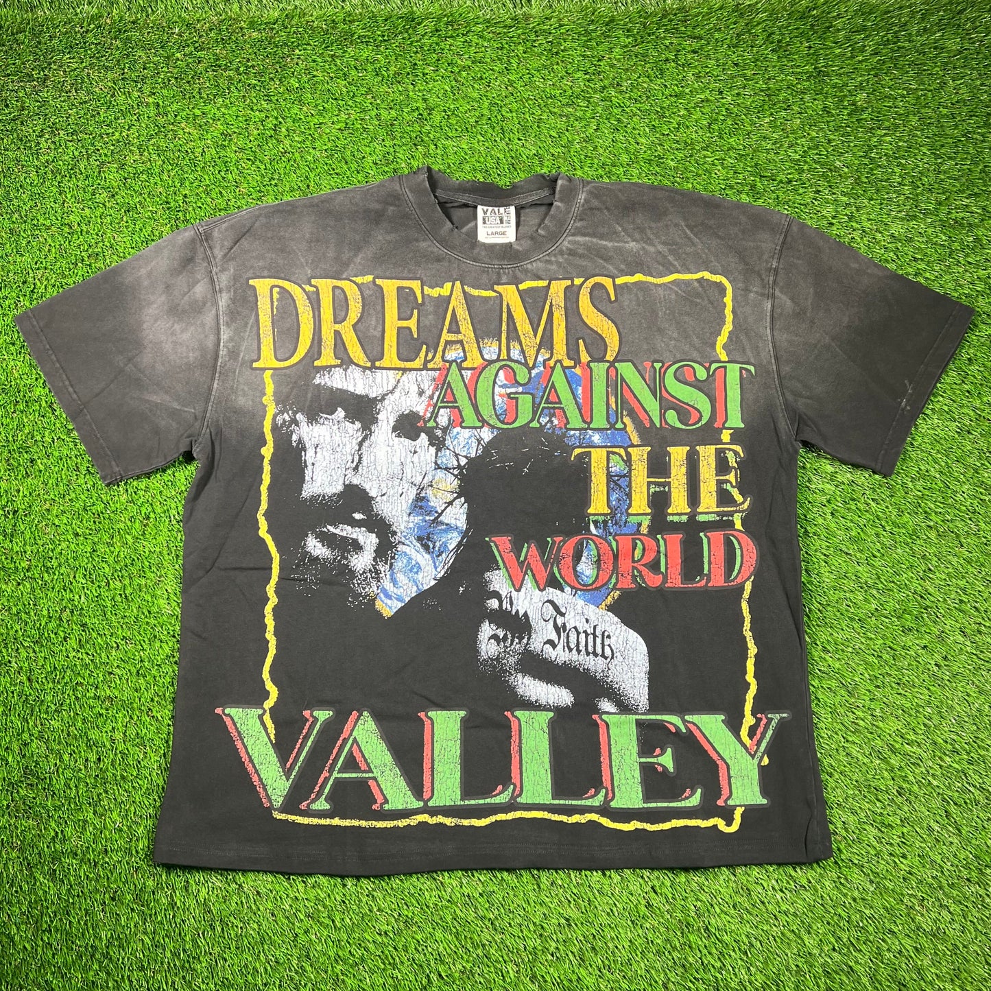 Vale Dreams Against The World Washed Black Size Large New x16635