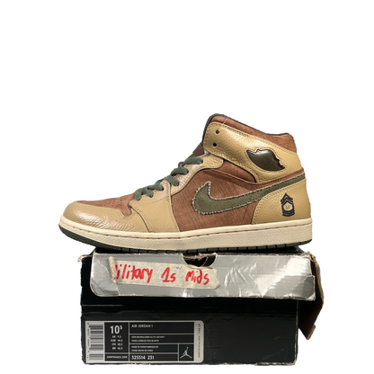 Jordan 1 Mid Armed Forces (2008) Size 10.5 USED s1086