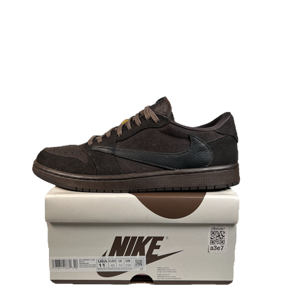 Jordan 1 Low Travis Scott Velvet Brown (2024) Size 11 USED s23258