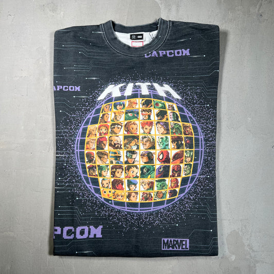 Kith x Marvel vs. Capcom Character Select Vintage Nelson Crewneck Black Size Large X16941