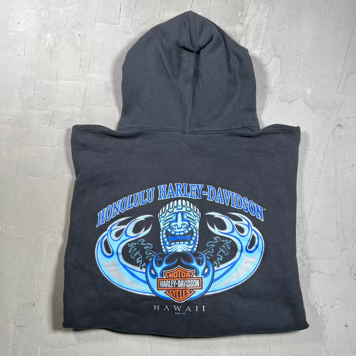 2014 Harley Davidson Honolulu Hawaii Black Zip Up Hoodie Size XL USED v20143