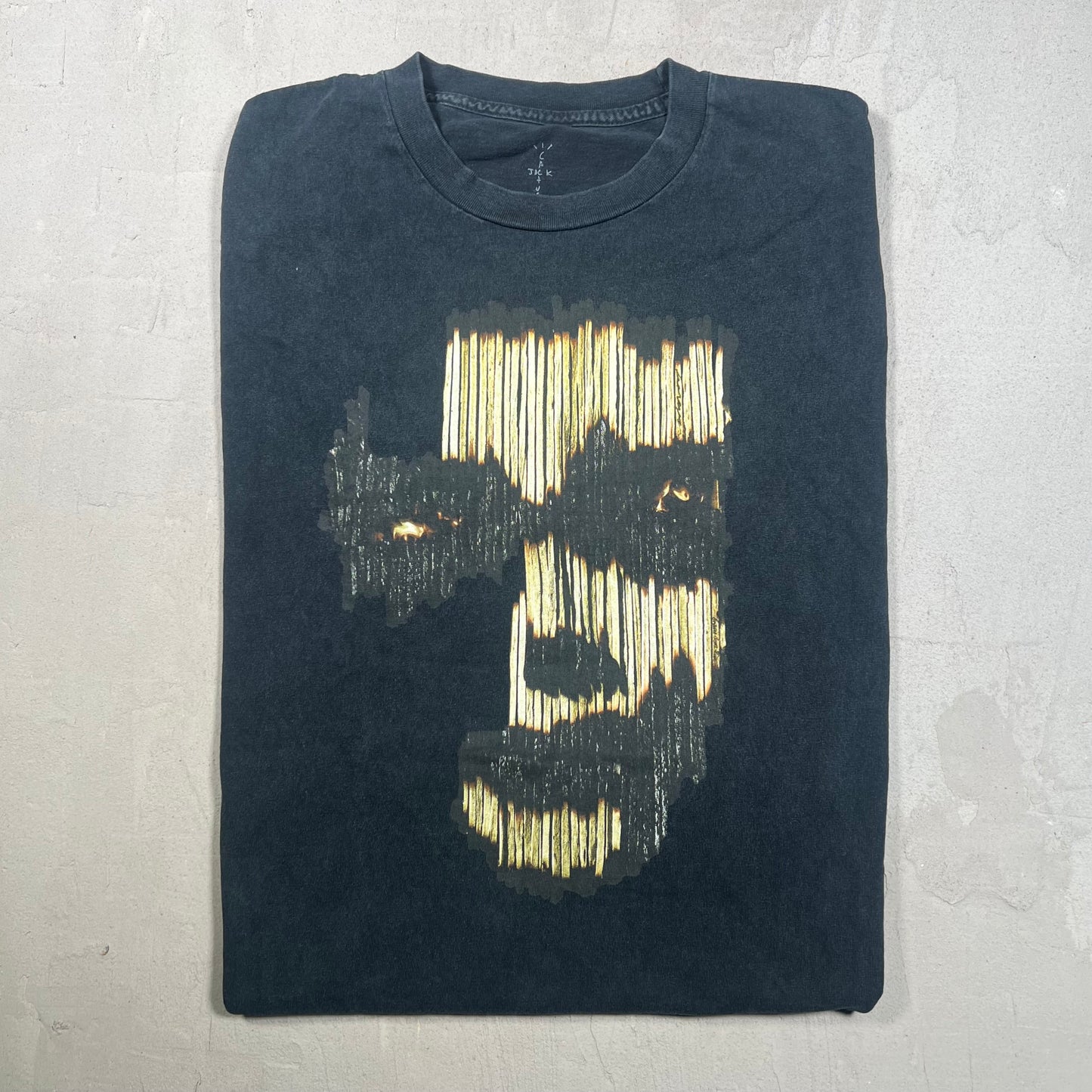 Travis Scott "At the Nightshow" Black Tee Size Large USED x17357