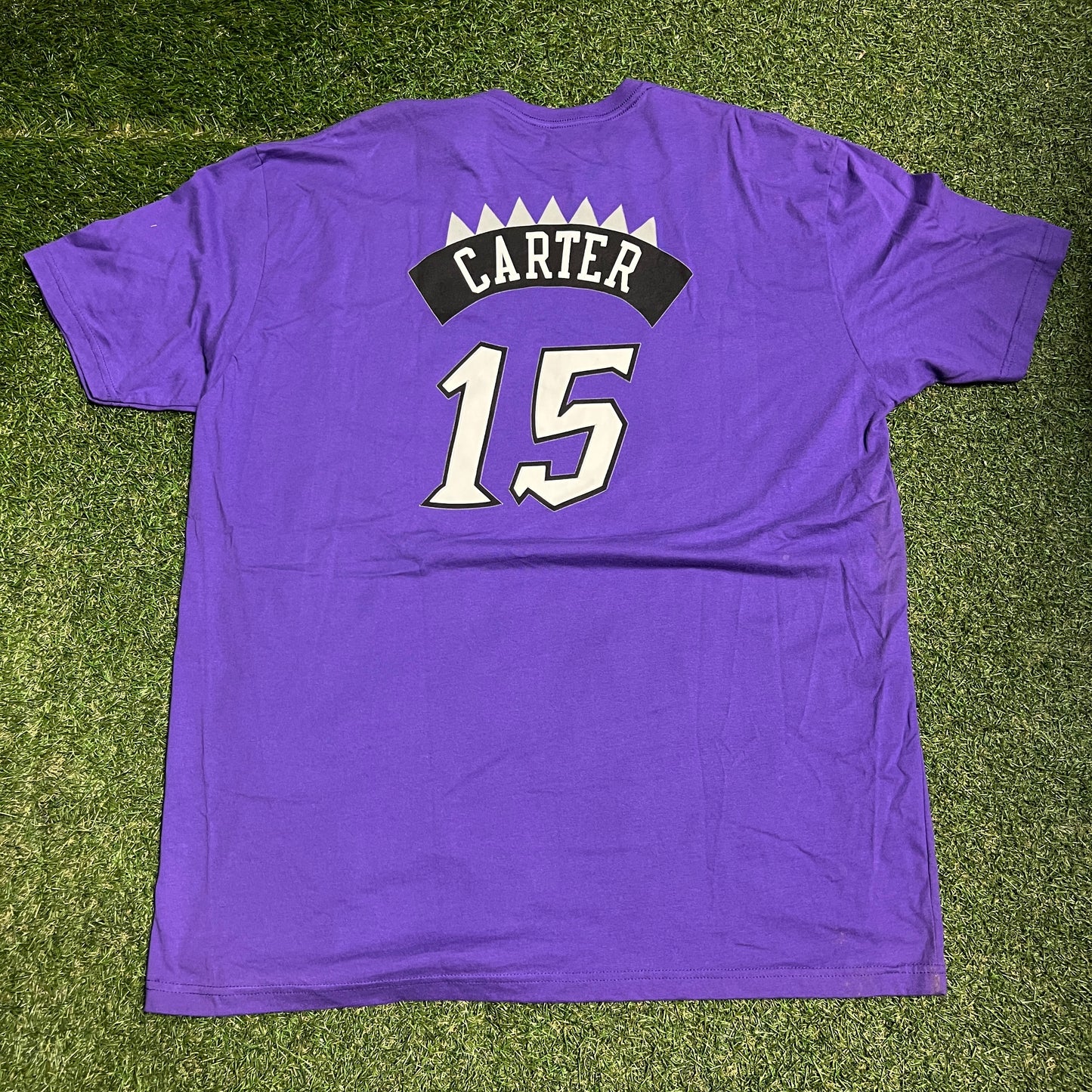 Mitchell and Ness Raptors #15 Carter Purple Tee Size XXL NEW v16068
