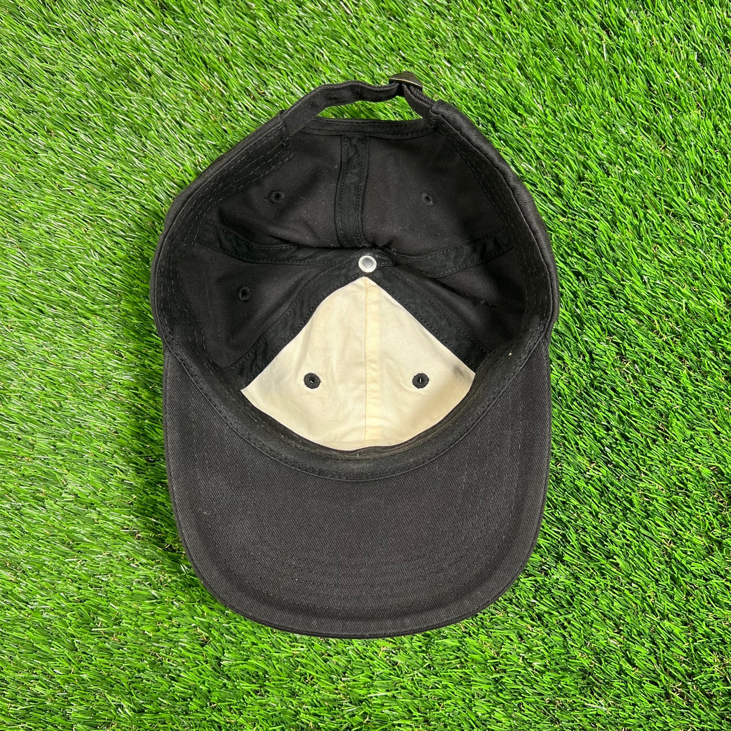 Supreme Black Stepped Arc 6 Panel Hat (2017) One Size USED x15839