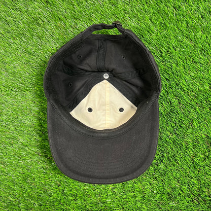 Supreme Black Stepped Arc 6 Panel Hat (2017) One Size USED x15839