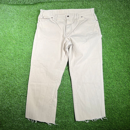 Y2K Dickies Work Wear Tan Pants Size 40x32 USED v18073