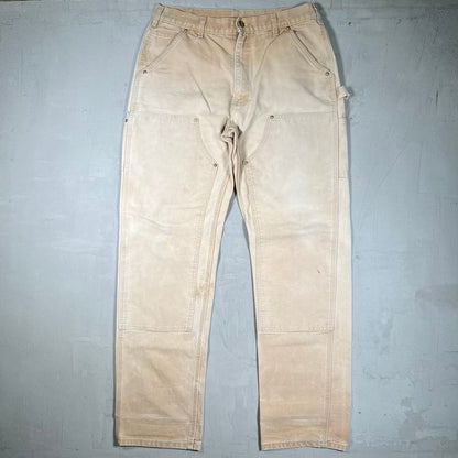 Y2K Carhartt Beige Double Knee Carpenter Pants Size 34 USED v20120