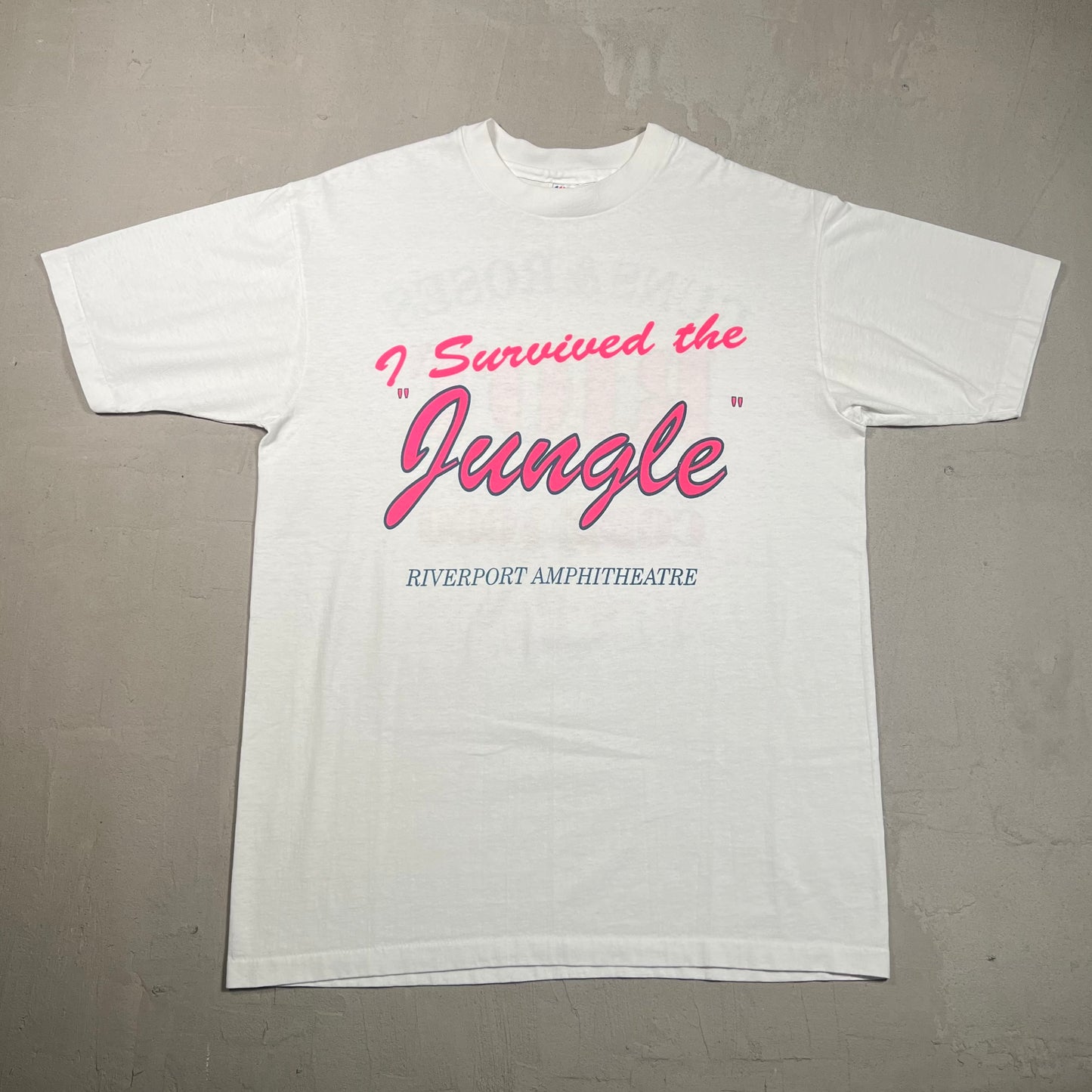 1991 Guns N Roses "Jungle" White Tee Size Large USED v19382
