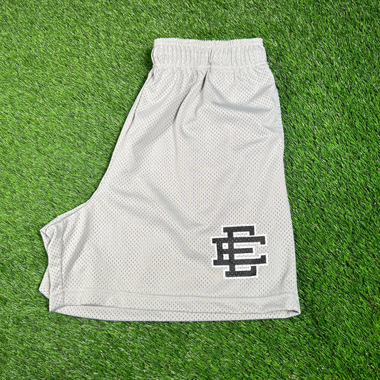 Eric Emanuel Grey Shorts/Black Logo Size XXL USED x15375