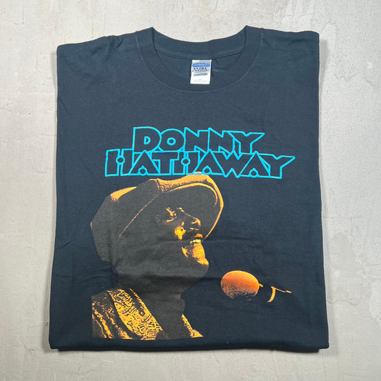 1990s Donny Hathaway Black Tee Size XXL USED v14604