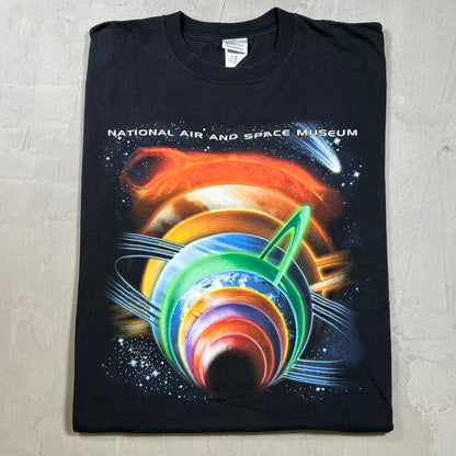 Y2K National Air and Space Museum Black Tee Size Large USED v20074