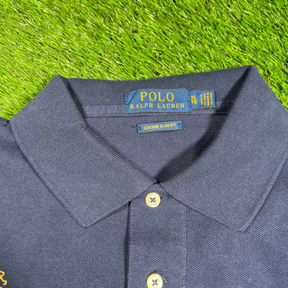 Polo Ralph Lauren Crest Navy Polo Tee Size XL USED v18184