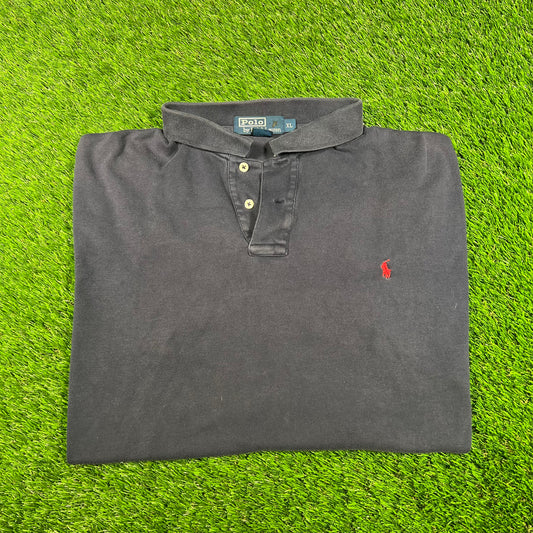 2000s Polo Ralph Lauren Small Red Logo Navy Polo Size XL USED v17752