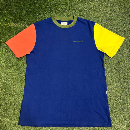 Aime Leon Dore Blue Color Blocking Tee Size Medium USED x13723