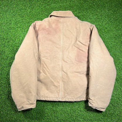 Y2K Carhartt Arctic Brown Workwear Zip Up Jacket Size XL USED v18385