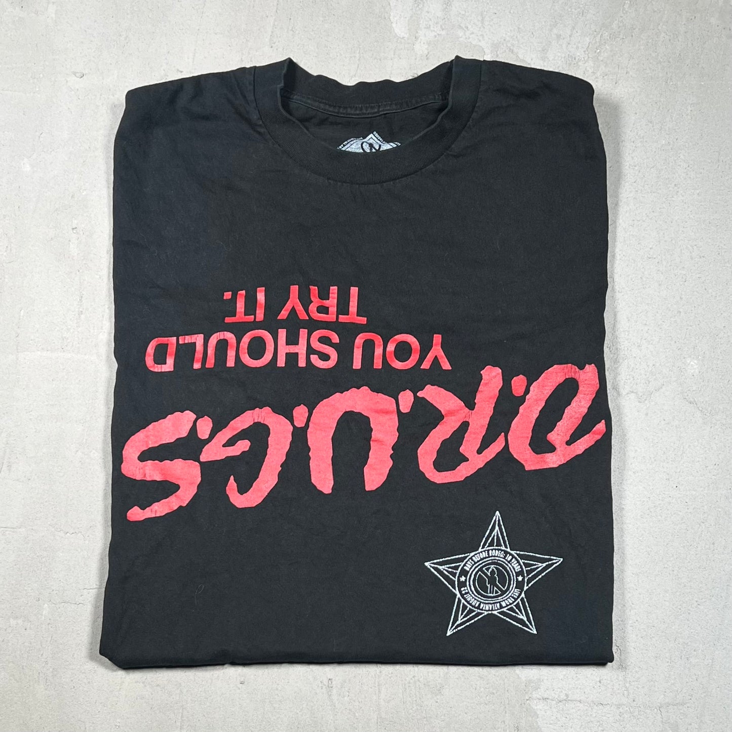 Travis Scott Days Before Rodeo Try It Black Tee Size Medium USED x17390
