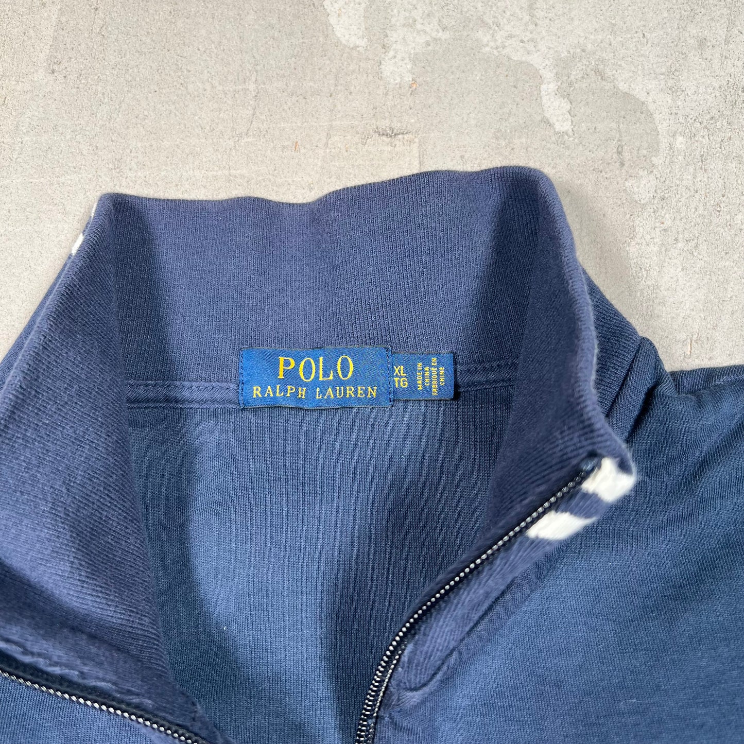 Polo Ralph Lauren Flag Half AOP Crest Zip Up Size XL USED v18942