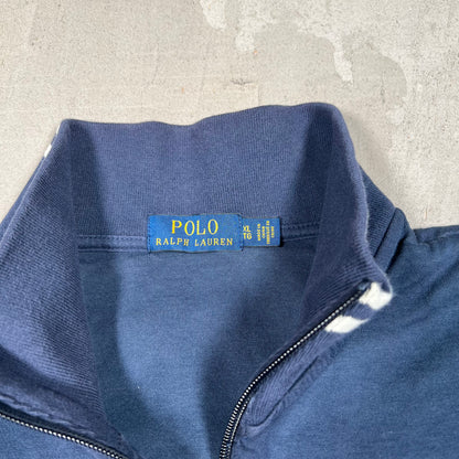 Polo Ralph Lauren Flag Half AOP Crest Zip Up Size XL USED v18942