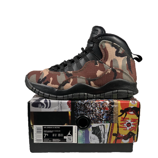 Jordan 10 Woodland Camo (2019) Size 7.5 USED s19258