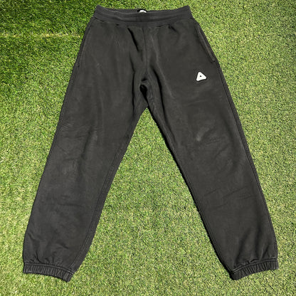 Palace Embroidered Logo Black Sweatpants Size Small USED x14080