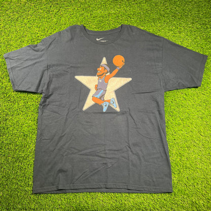 2010 Nike Lebron James All Star Tee Navy Size XL USED v18475