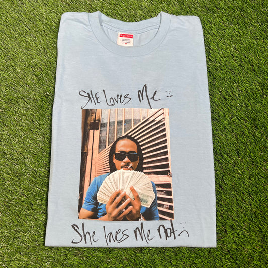 Supreme Max B Photo Blue Tee Size Medium USED x14137